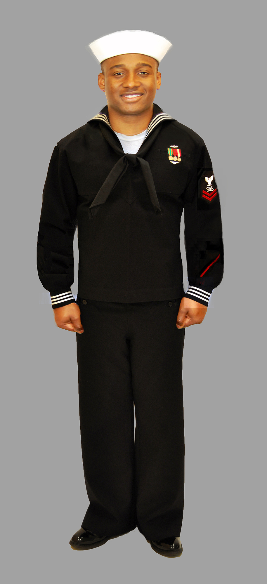 navy dress blue service stripe placement